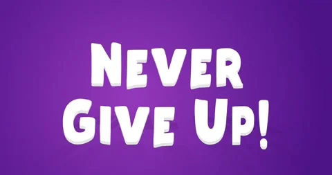 Never Give Up Cartoon 4K Animation | Stock Video | Pond5