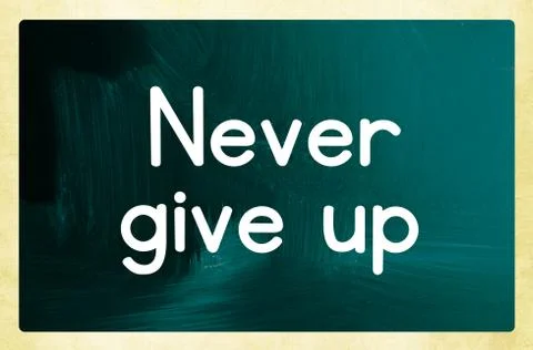 Never give up concept Ilustração Stock