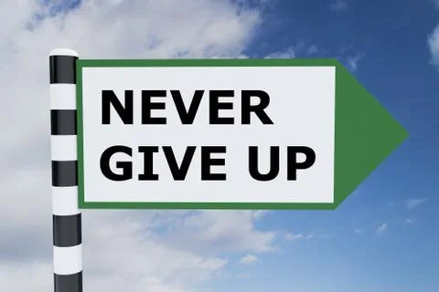 Never Give Up concept Ilustração Stock