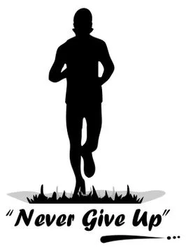 Never give up Illustrazione stock
