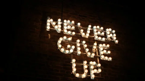 Never Give Up lights 库存影片 42998651