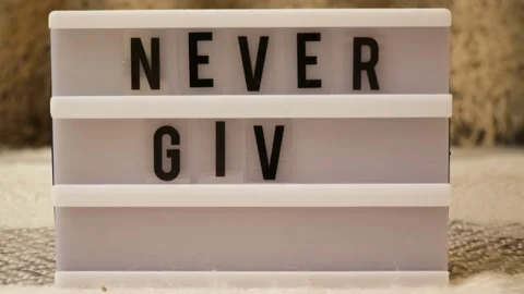 Never Give Up Motivation Stock Footage 154540871