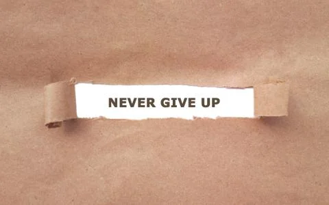 Never give up Stock Photos