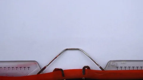 Never Give up! - phrase printed on an old typewriter in red letters, close up. Stock-Footage 126777040