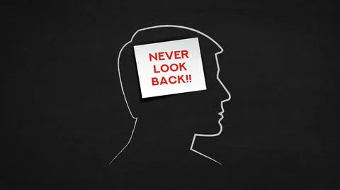 Never look back Stock Illustration