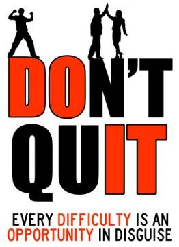 Never quit Stock Illustration