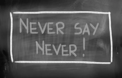 Never say never concept Stock-Illustration