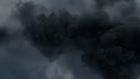 Never seen before footage of a thundercloud closeup drone shot. Stock Footage 92260235