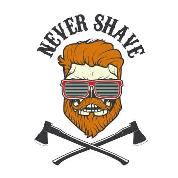 Never shave. Vector illustration. Stock Illustration