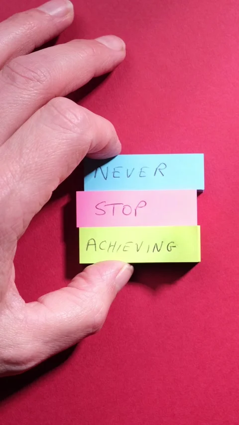 Never Stop Achieving Personal Growth Mindset Concept Vídeos de archivo 294378336