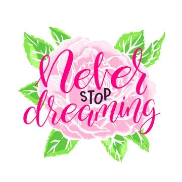 Never stop dreaming Illustrazione stock