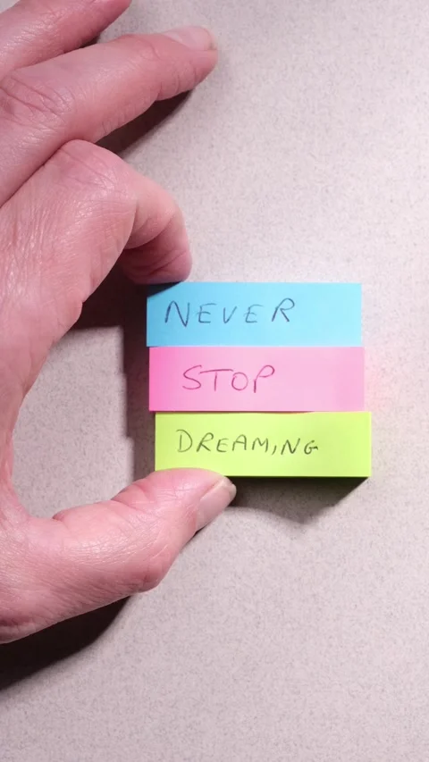 Never Stop Dreaming Positive Mindset Concept Stock-Footage 294378356