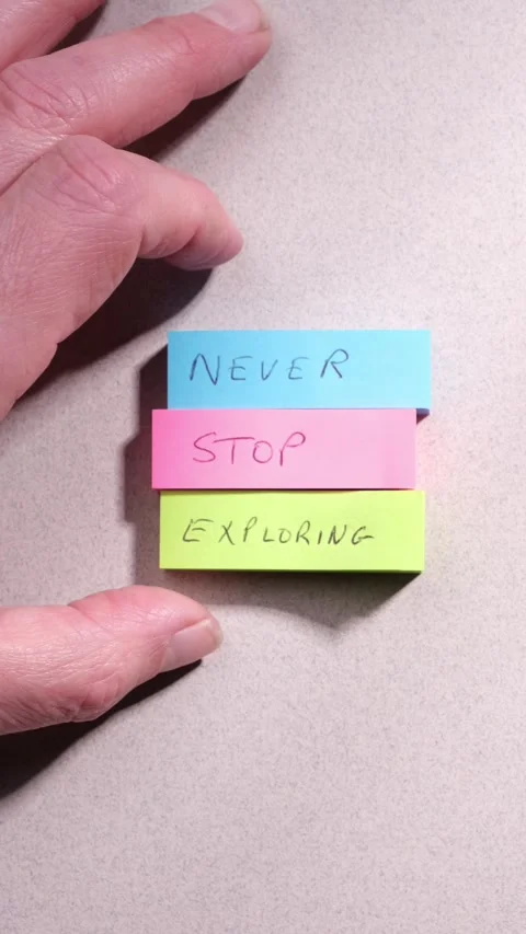 Never Stop Exploring Curious Mindset Concept Video stock 294524909