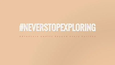 NEVER STOP EXPLORING decorative word art mask with orbit linked dot network patt Stock Illustration
