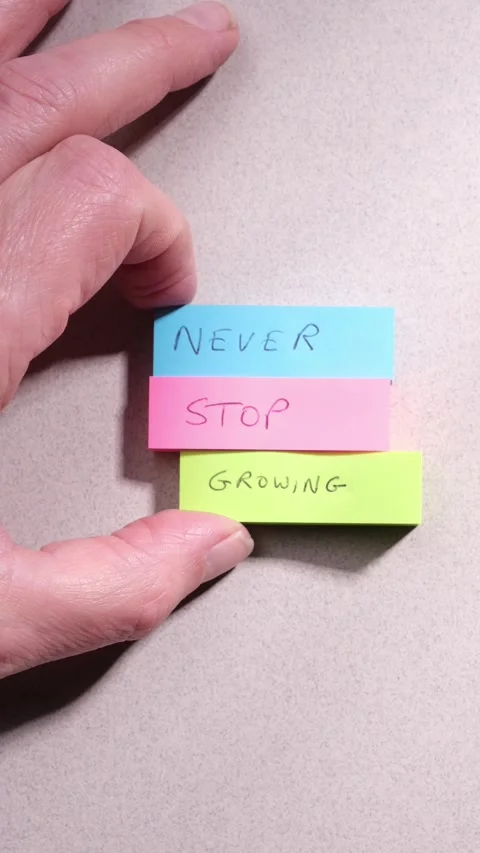Never Stop Growing Positive Mindset Concept Stock-Footage 294378326
