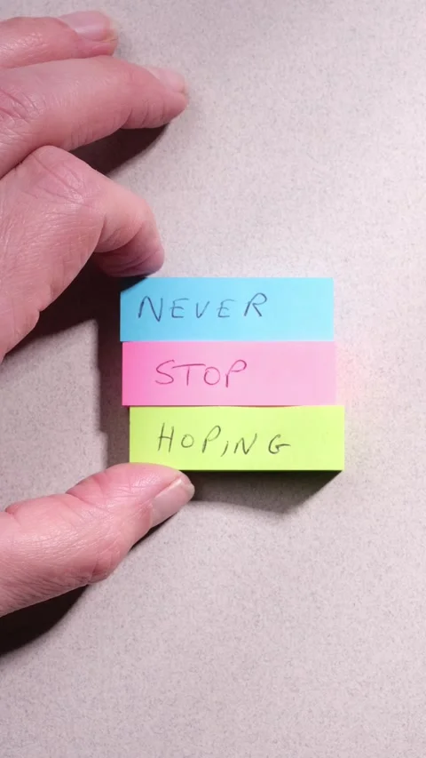 Never Stop Hoping Positive Mindset Concept Vídeos de archivo 294378482