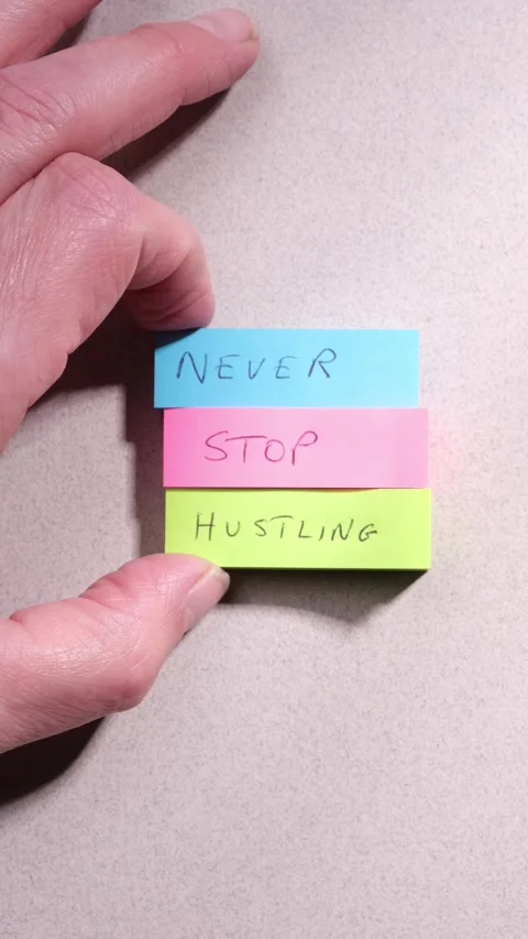 Never Stop Hustling Entrepreneur Mindset Concept Stock-Footage 294378459