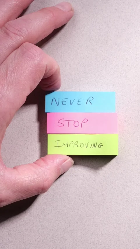 Never Stop Improving Growth Mindset Concept Stock Footage 294378544