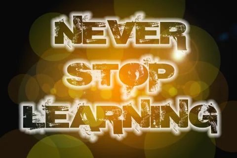 Never stop learning concept Illustrazione stock