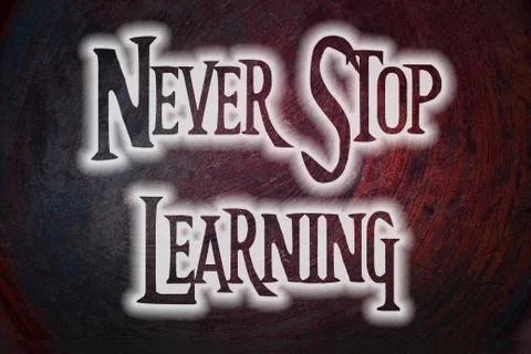 Never stop learning concept 库存插图