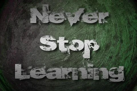 Never stop learning concept 库存插图