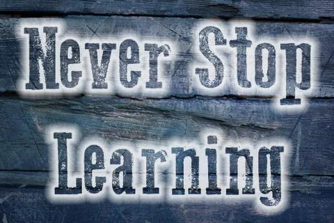 Never stop learning concept Illustrazione stock