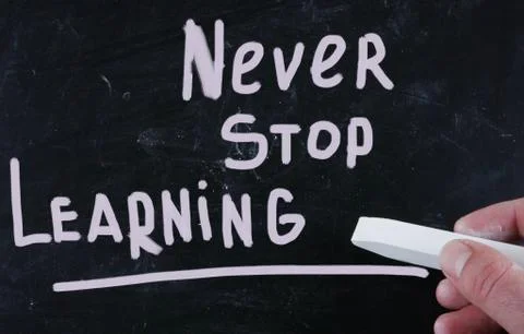 Never stop learning Illustrazione stock