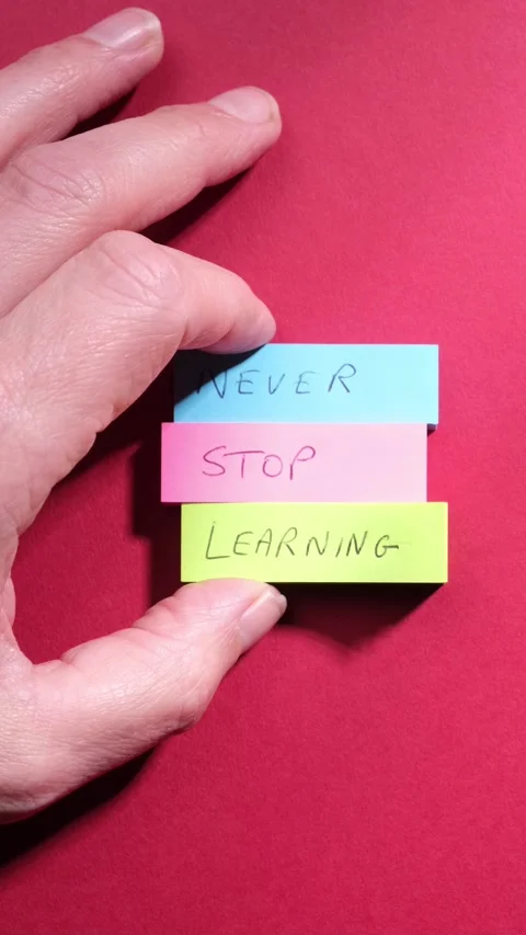 Never Stop Learning Personal Development Concept Stock-Footage 294378556