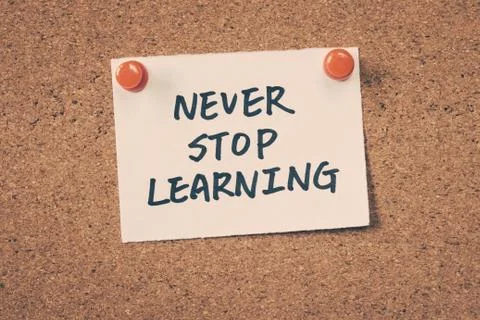 Never stop learning Stock Photos