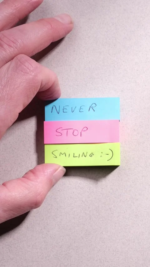 Never Stop Smiling Happy Positive Mindset Concept 動画素材 294378675