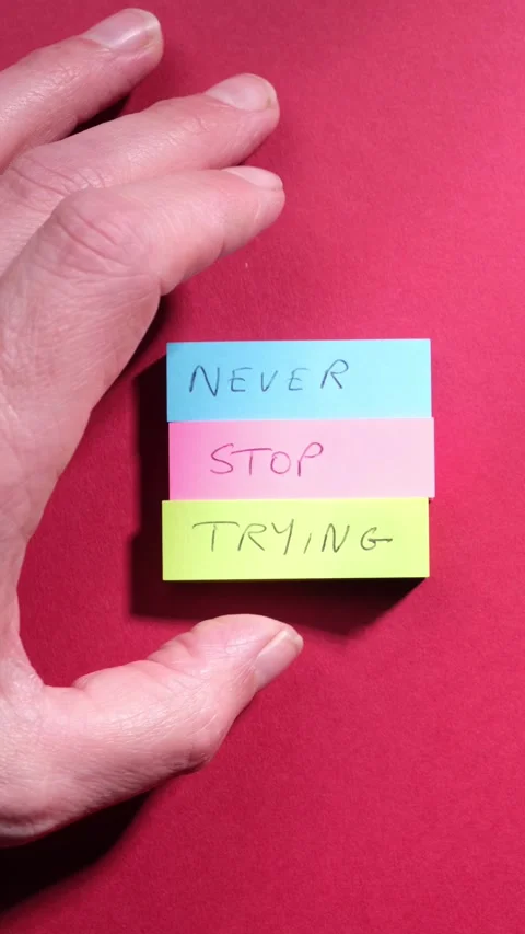 Never Stop Trying Perseverance Strength Concept Stock-Footage 294378684