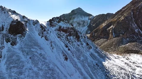 Never Summer Mountains 01 | RMNP | Snowy Peaks | 4K Drone Footage Stock Footage 293244338