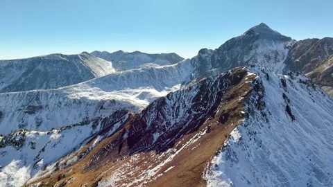 Never Summer Mountains 05 | RMNP | Snowy Peaks | 4K Drone Footage Stock Footage 293244281