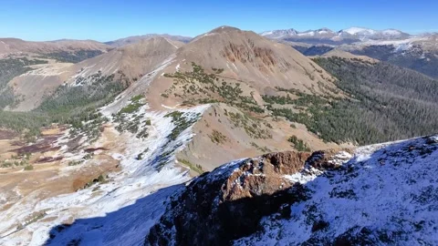 Never Summer Mountains 06 | RMNP | Snowy Peaks | 4K Drone Footage Stock-Footage 293244244