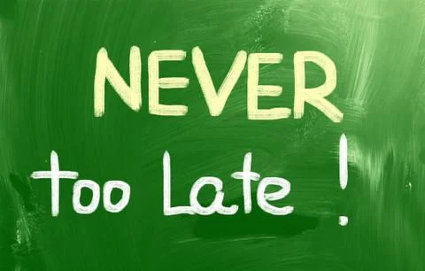 Never too late concept Illustrazione stock