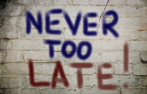 Never too late concept Stock Illustration