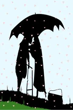 Never too old for love Stock Illustration