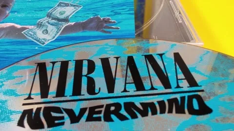 Nevermind Remastered, by Nirvana Artist. Stock Footage 320786404