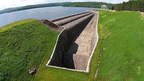 Neversink Reservoir overflow Stock-Footage 84576733