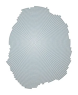 Nevis dotted map. Digital style shape of Nevis. Tech icon of the island wit.. Illustrazione stock