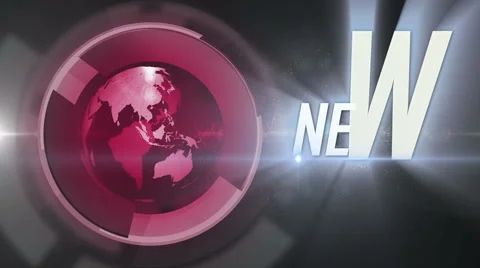 Nevs_globe background LOOP 4K RED- colorless Video stock 55444569