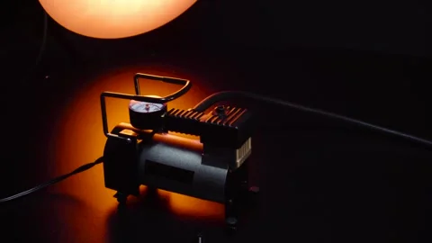 New 12 volt car compressor Video stock 330339083