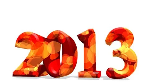 New 2013 year Stock Illustration