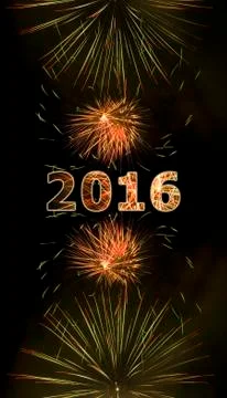 New 2016 year Stock Illustration