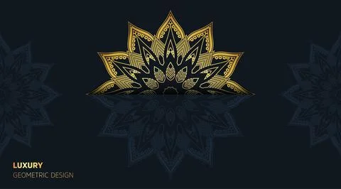 New abstract cool gradient luxury color mandala art background template Illustrazione stock