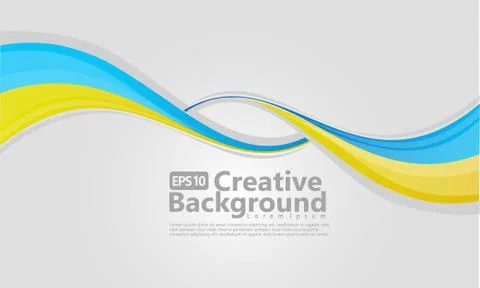 New abstract wave style creative background Stock Illustration