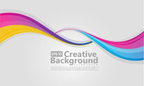 New abstract wave style creative background Stock Illustration