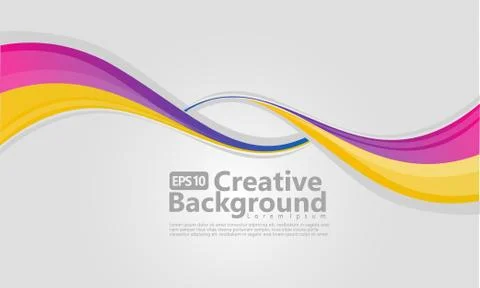New abstract wave style creative background Stock Illustration