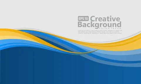 New abstract wave style creative background Stock Illustration