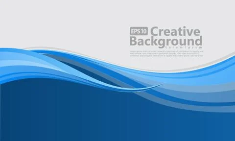 New abstract wave style creative background 库存插图